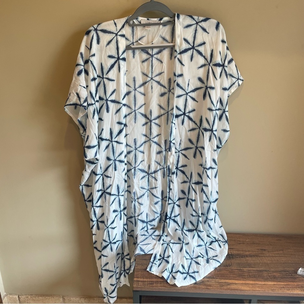Loft Star Tie Dye Kimono Swim Cover Up Small